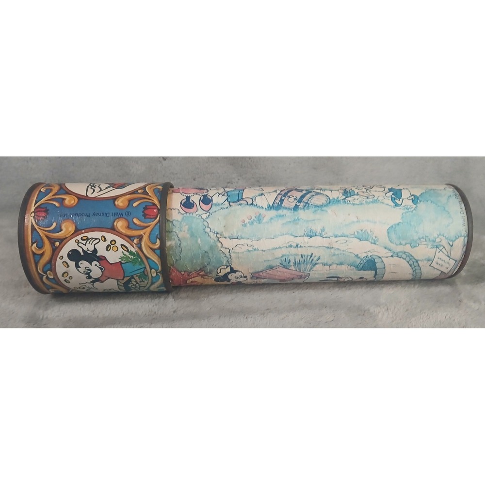 Vintage Walt Disney Productions Mickey Mouse Donald Duck Tin Kaleidoscope Toy - Picture 3 of 13